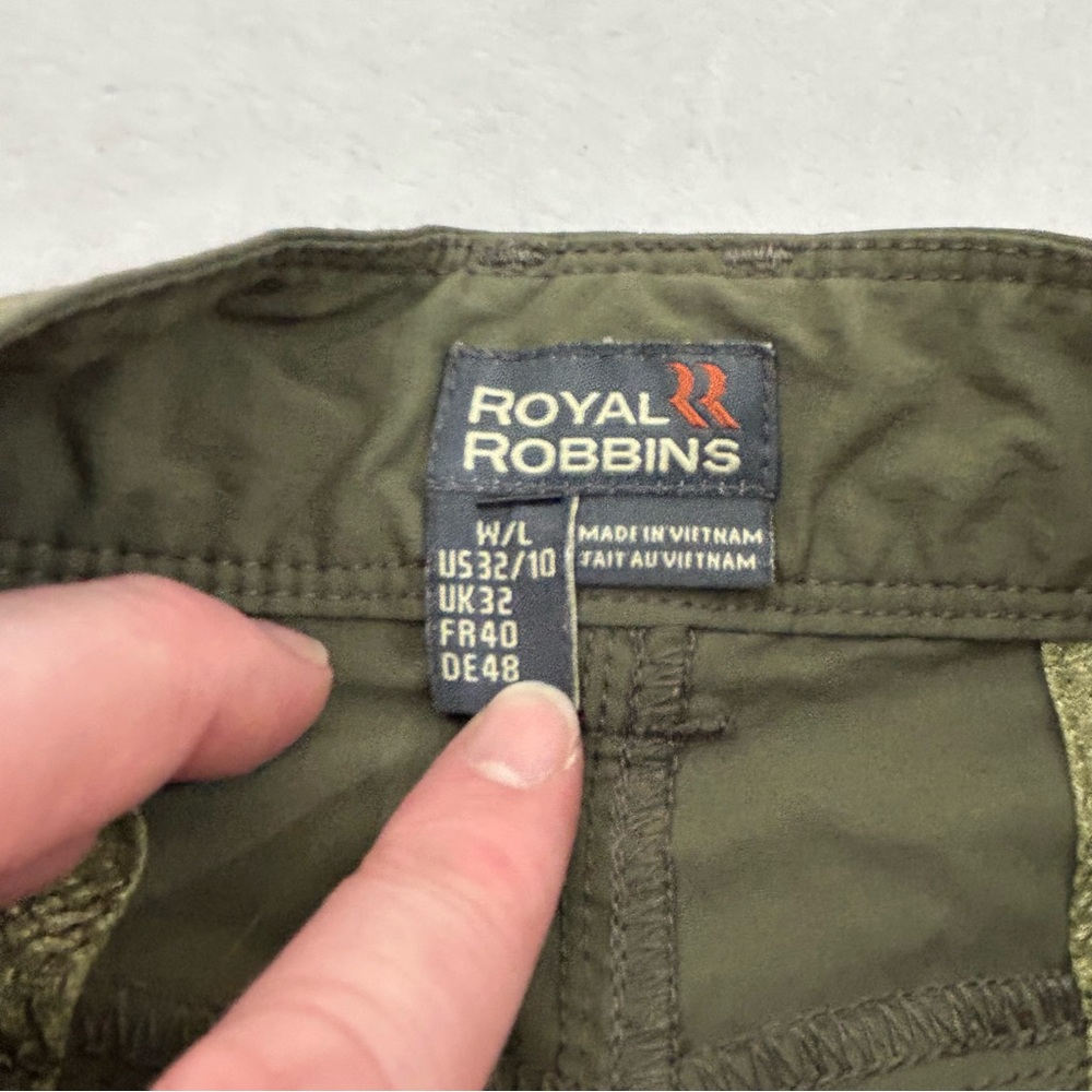 Royal Robbins Olive Green Nylon Stretch Outdoor Hiking Shorts Men’s Size 32w 10L - Picture 7 of 7